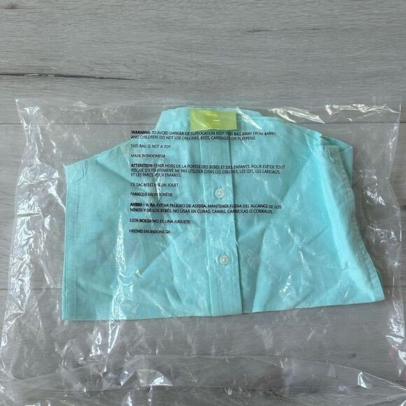 Janie and Jack Linen-Cotton Shirt button down
Size 2T sea breeze NWT in packagin - Picture 3 of 4